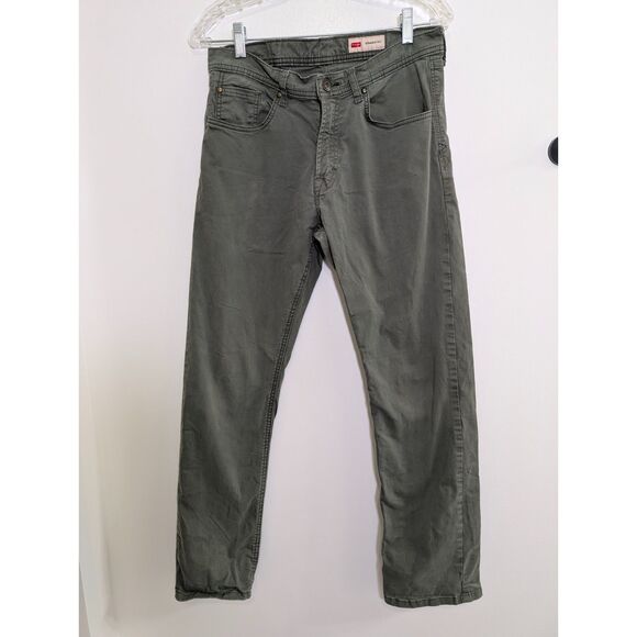 Wrangler Olive Green Straight Fit Pants 31x30 Gorpcore Earthcore Workwear - Picture 2 of 7